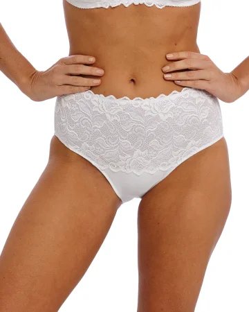 Wacoal Eglantine figi modelujące z wysokim stanem i koronką - białe