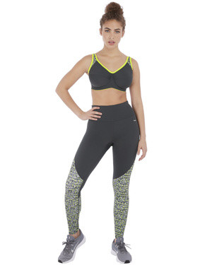 Freya Kinetic legginsy sportowe - szare/żółte