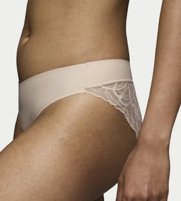 Majtki damskie Body Make-Up Illusion Lace Highleg Tai - beżowy