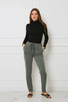 Spodnie - z kokardką tencel OH!ZUZA N&D H25 - zielone