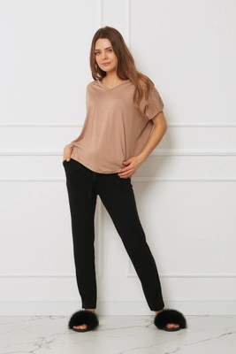 Bluzka damska - oversize OH!ZUZA N&D H21 - karmelowa