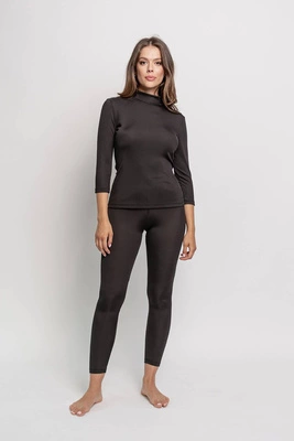 Bluzka damska - plus size z golfem OH!ZUZA N&D L10 - czarna