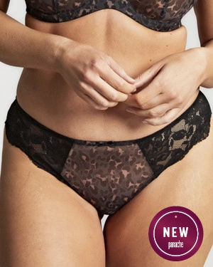 Nina majtki brazylijskie - czarne leopard