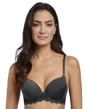 Lace Perfection biustonosz serduszkowy - czarny