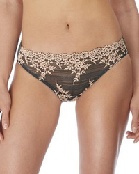 Wacoal Embrace Lace koronkowe figi bikini - hebanowo / piaskowo