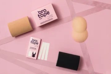 Bra Tape Zestaw MAX 3w1 – taśma modelująca biust 10 cm, osłonki silikonowe i taśma do stylizacji dwustronna