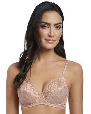 Lace Perfection biustonosz plunge - pudrowy róż