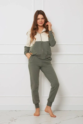 Spodnie - homewear plus size bawełniane OH!ZUZA N&D H04- zielone