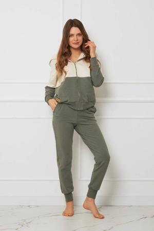 Spodnie - homewear plus size bawełniane OH!ZUZA N&D H04- zielone