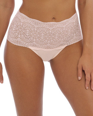 Lace Ease figi z wysokim stanem - różowe ONE SIZE