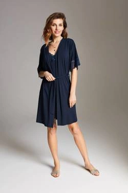 Peniuar OH!ZUZA N&D S005 - granatowy