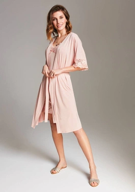 Peniuar OH!ZUZA N&D S005 - brudny róż